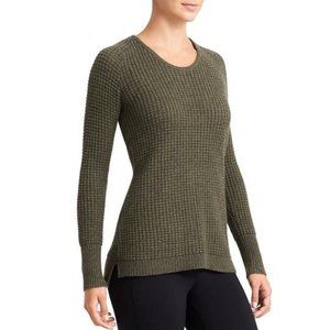 Athleta Cashmere Lodge Pullover Waffle Sweater